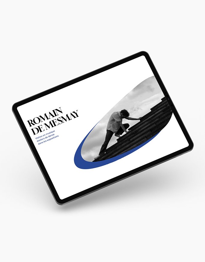 Ipad couverture dossier de presse romain de mesmay