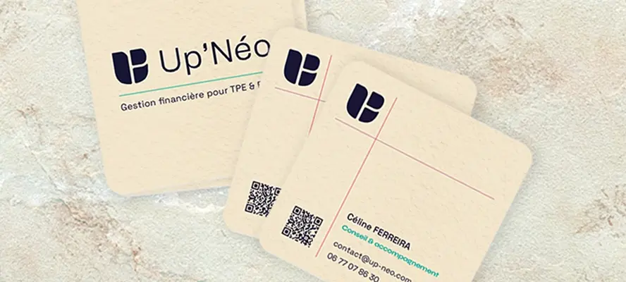 Carte de visite identité visuelle Up néo