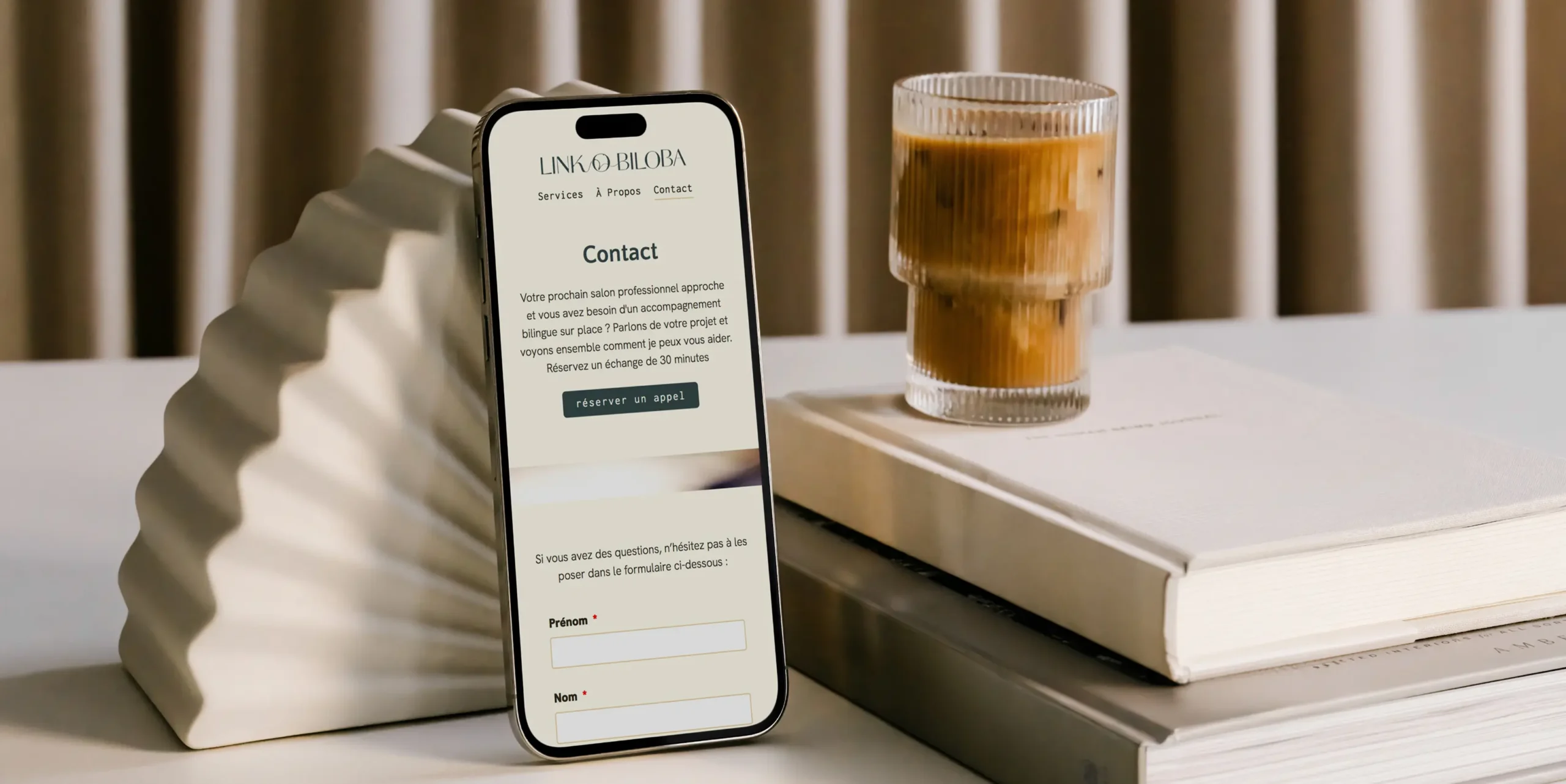 site web responsive mobile contact