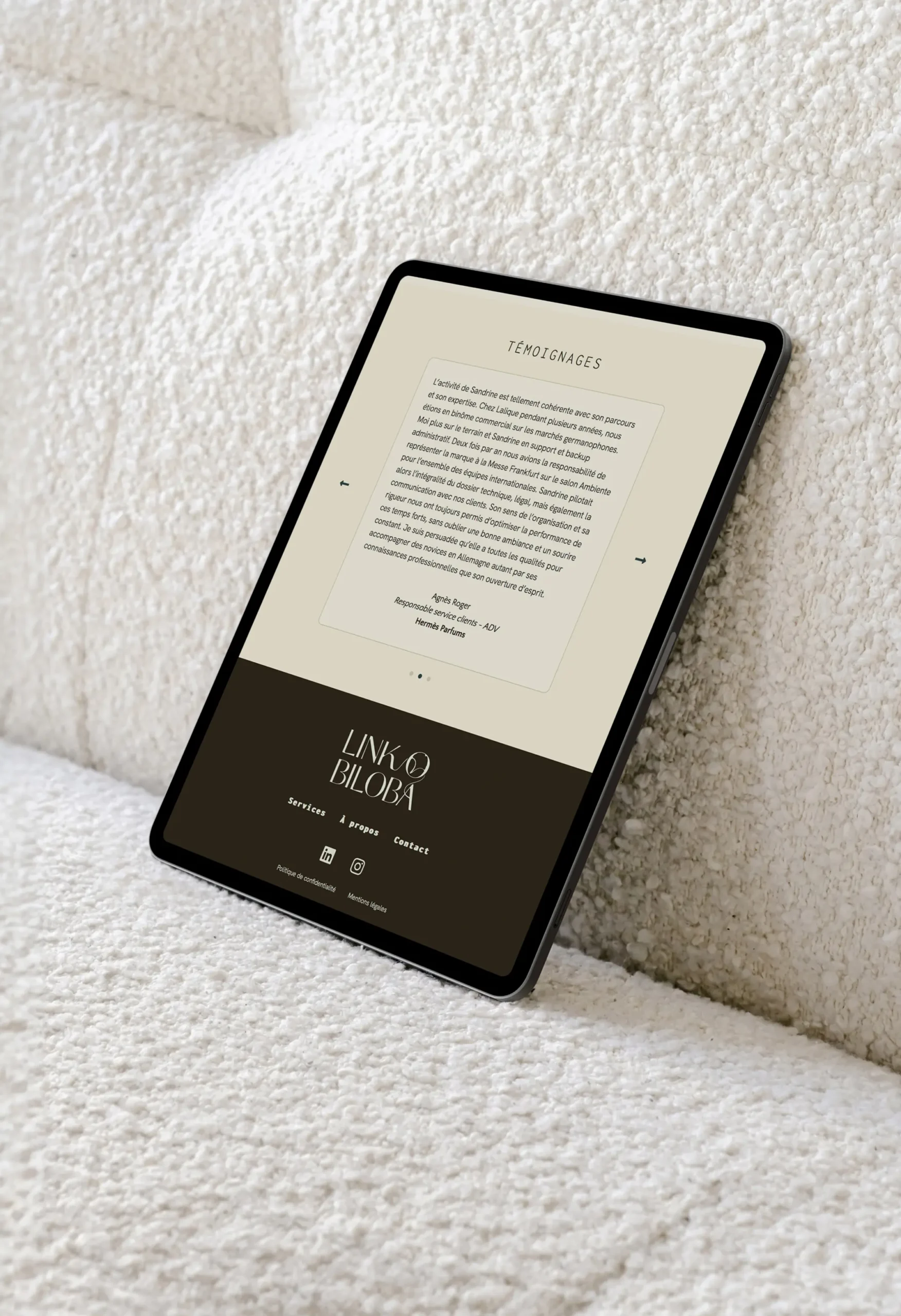 site web responsive témoignage
